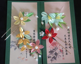 Luxury hanmdade vintage Chinese intangible cultural heritage velvet flower hairpin diy ronghua pin