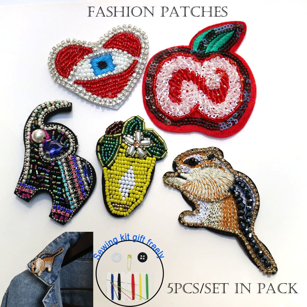 5PCS Butterfly Patches for Clothing Embroidered Patches on Clothes