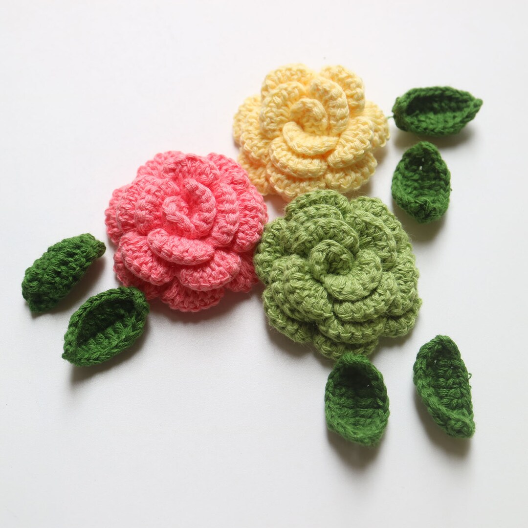 3pc/lot DIY Hand Crocheted Flower Patches for Clothes Woven Etsy