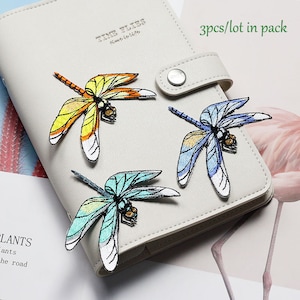 3pcs/set dragonfly embroidery patches for clothes DIY sewing iron on embroidered decorative parches animal appliques for clothing