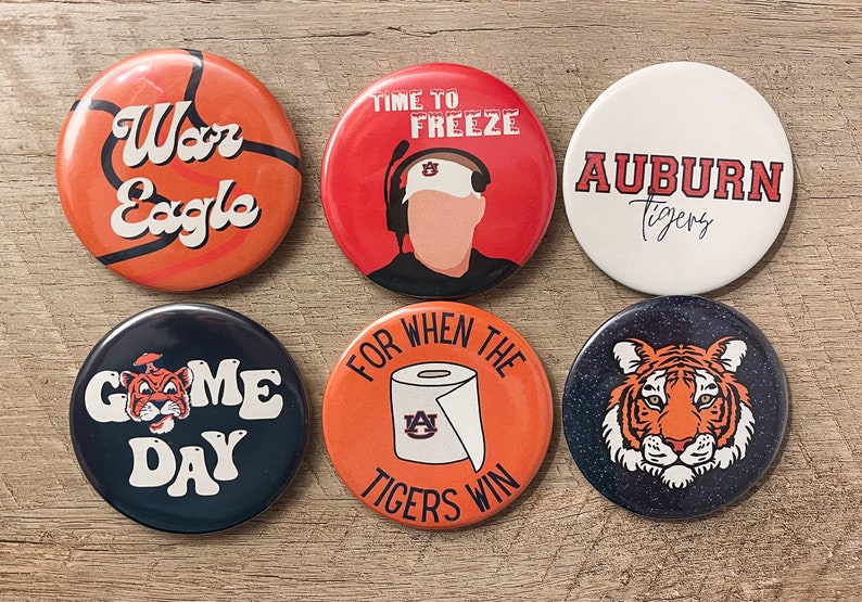 Auburn Game Day Button Bundle Etsy