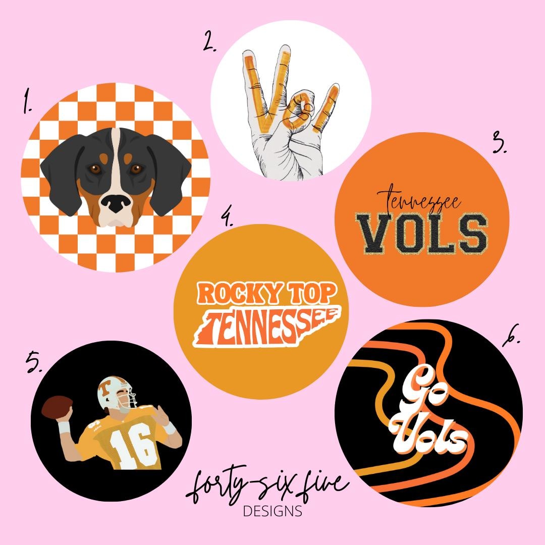 Tennessee Game Day Buttons - Etsy
