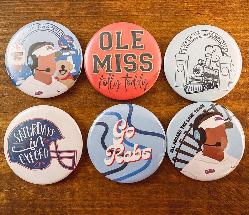 Ole Miss Game Day Button Bundle Etsy