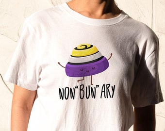 Nonbunary Shirt | Gay Breakfast friends | Nonbinary Cinnamon Bun Apparel  | Unisex Gift For Enby | Queer Pride Humor Shirt