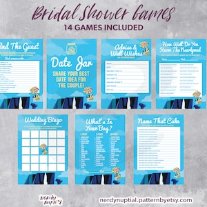 INSTANT DOWNLOAD Up & Away Inspire Wedding Printable Shower Games | DIY Bridal Shower Pixar Adventure