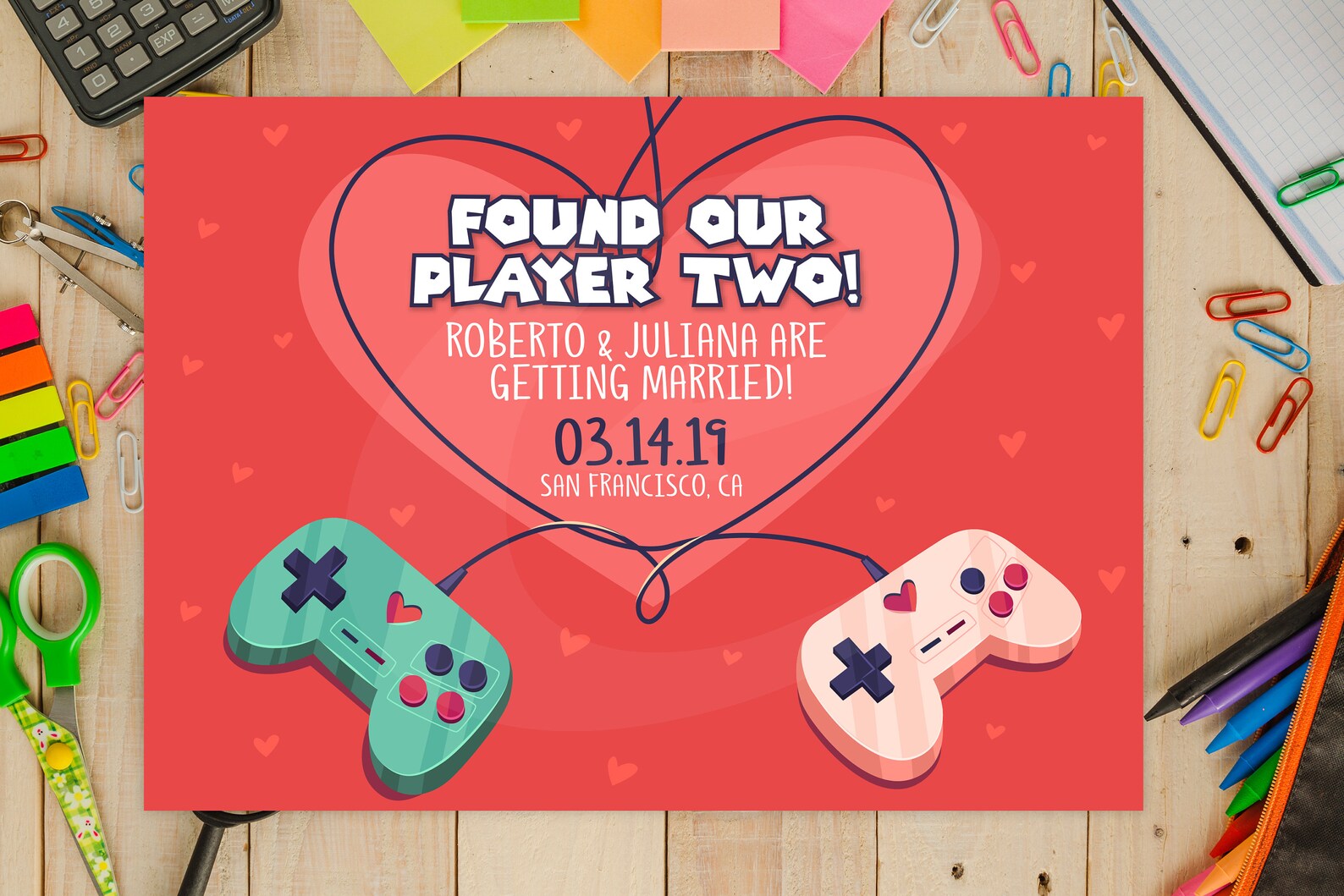 DIY Printable 8bit Video Game Wedding Invitation Save the Etsy