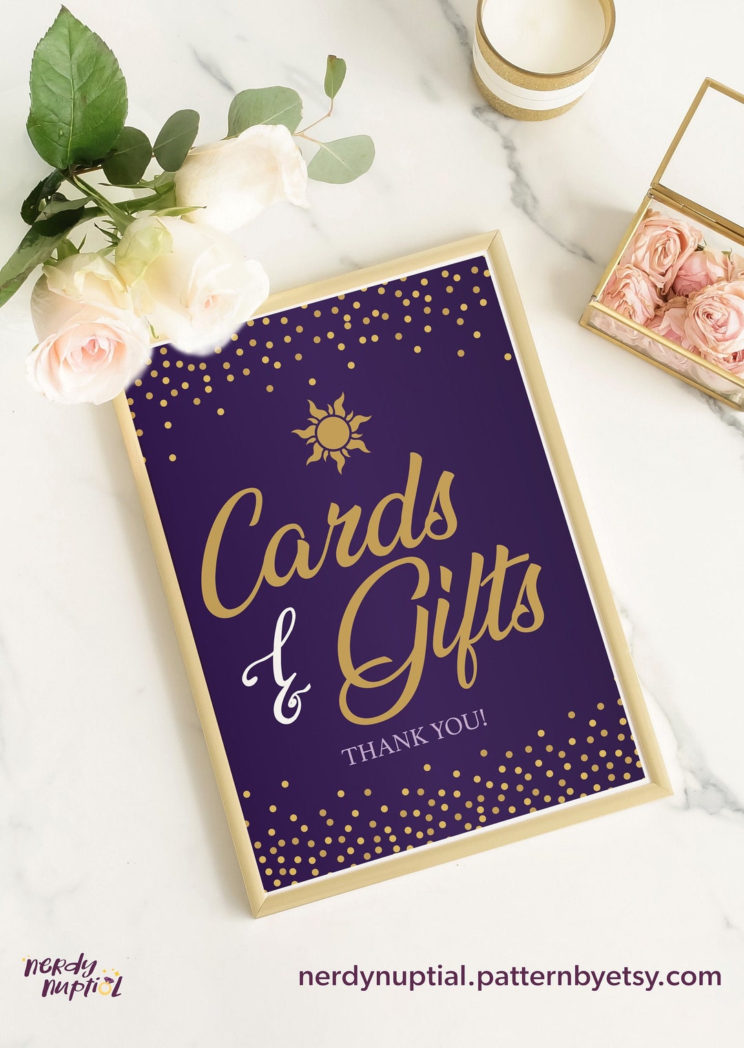 INSTANT DOWNLOAD Rapunzel Gift &amp; Card Wedding Sign / Card - Etsy