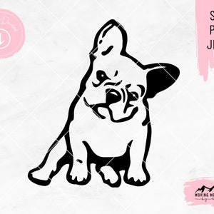 Französische Bulldogge Design - SVG, PNG, JPEG - für Cricut/Schneidemaschinen DIGITALER DOWNLOAD