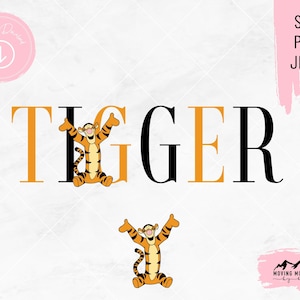 Tigger Design Bundle - svg, png, jpeg - for Cricut/Cutting Machines DIGITAL DOWNLOAD