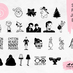 Classic Christmas/Holiday Movies & Christmas Design Bundle - svg, png, jpeg - for Cricut/Cutting Machines DIGITAL DOWNLOAD