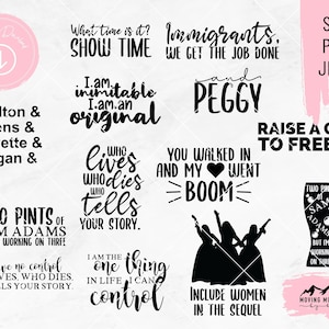 Hamilton Vol.4 Design Bundle - svg, png, jpeg - for Cricut/Silhoutte/Cutting Machines DIGITAL DOWNLOAD