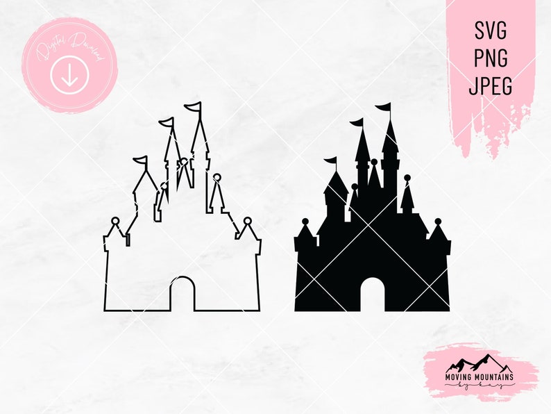 Puede incluir: Un contorno en blanco y negro de un castillo de cuento de hadas con un techo puntiagudo y m&uacute;ltiples torres. El castillo es un s&iacute;mbolo popular de magia y sue&ntilde;os.