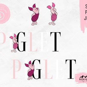 Piglet Design Bundle - svg, png, jpeg - for Cricut/Cutting Machines DIGITAL DOWNLOAD