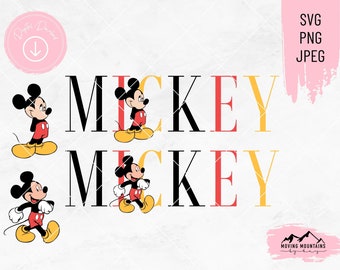 Mickey Design Bundle - svg, png, jpeg - für Cricut/Schneidemaschinen DIGITAL DOWNLOAD