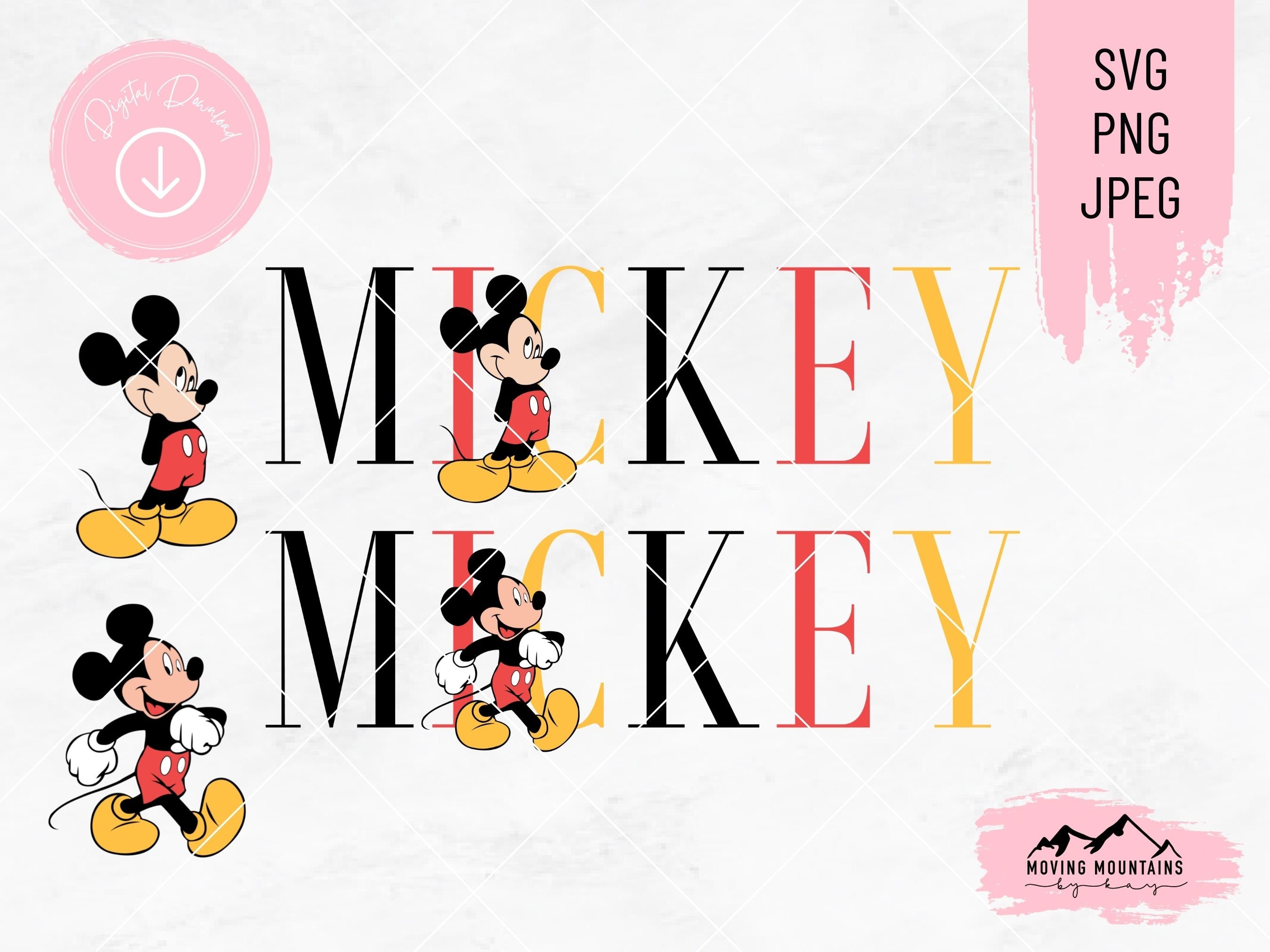 Mickey Design Feature Mickey Design Bundle - Svg, Png, Jpeg - for Cricut/cutting Machines ...