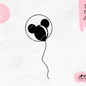 Mouse Balloon Design - svg, png, jpeg - for Cricut/Cutting Machines DIGITAL DOWNLOAD
