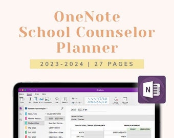 OneNote Planner for School Psychologists, Counselors, and Special Education Teachers | Digital IEP Binder 2023-24 School Year