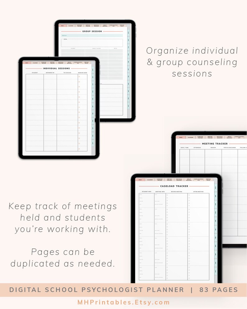 2021 2022 Digital School Psychologist Planner Counselor Etsy