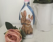 Decorative Vase Recycled Bottle Bunny Vintage Bottles