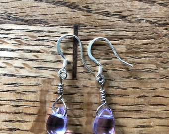 Lilac Teardrop Earrings