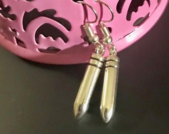 Silver Bullet Dangle Earrings