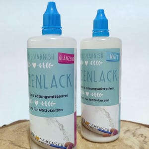 Candle Varnish 30ml + 200ml to protect water-slide foils after application -glossing-.
