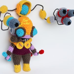 Tinker Chibi Amigurumi haakpatroon Tutorial Kawaii Toy Plush Knit Chart Doll Handgemaakt ontworpen door Lazi Crochet