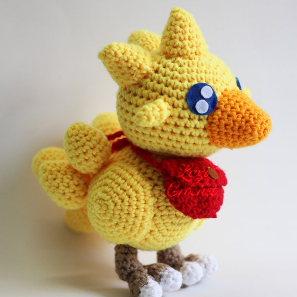 Chocobo Final Fantasy IX FF9 FFIX Chibi Amigurumi Crochet Pattern Tutorial Kawaii Toy Plush Knit Chart Doll Handmade designed by LaziCrochet