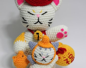 かぎ針編みパターン：招き猫あみぐるみPDFパターン - Etsy 日本