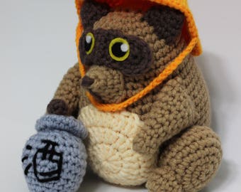 Tanuki Amigurumi Crochet Pattern Tutorial Kawaii Toy Plush Chart Japanese Collection book Doll Handmade designed by Aoi Tran Lazi Crochet