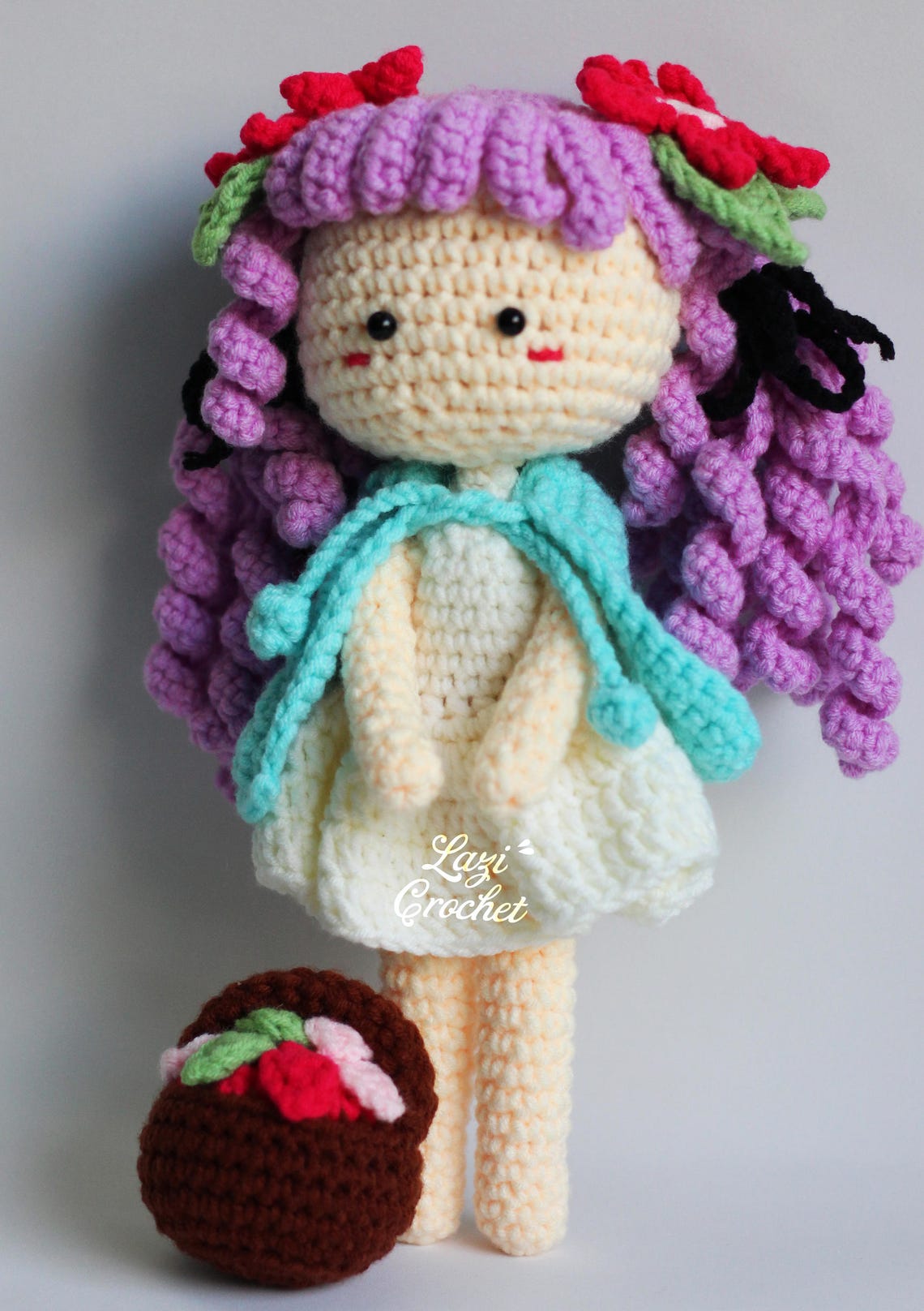 Ladie Doll Amigurumi Crochet Pattern Tutorial Kawaii Toy Cute Etsy