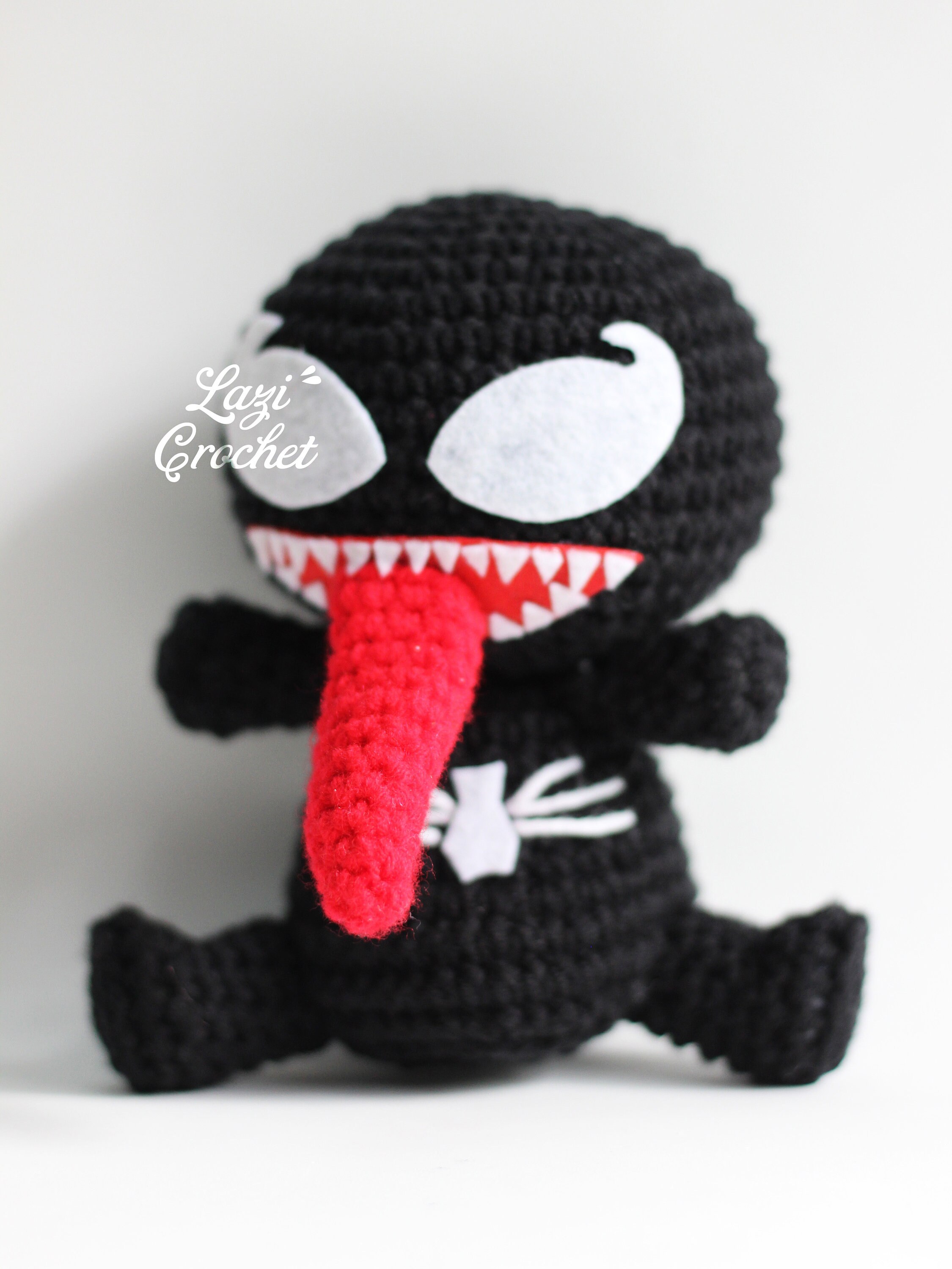 Venom Spider Chibi Amigurumi Crochet Pattern Tutorial Kawaii Etsy