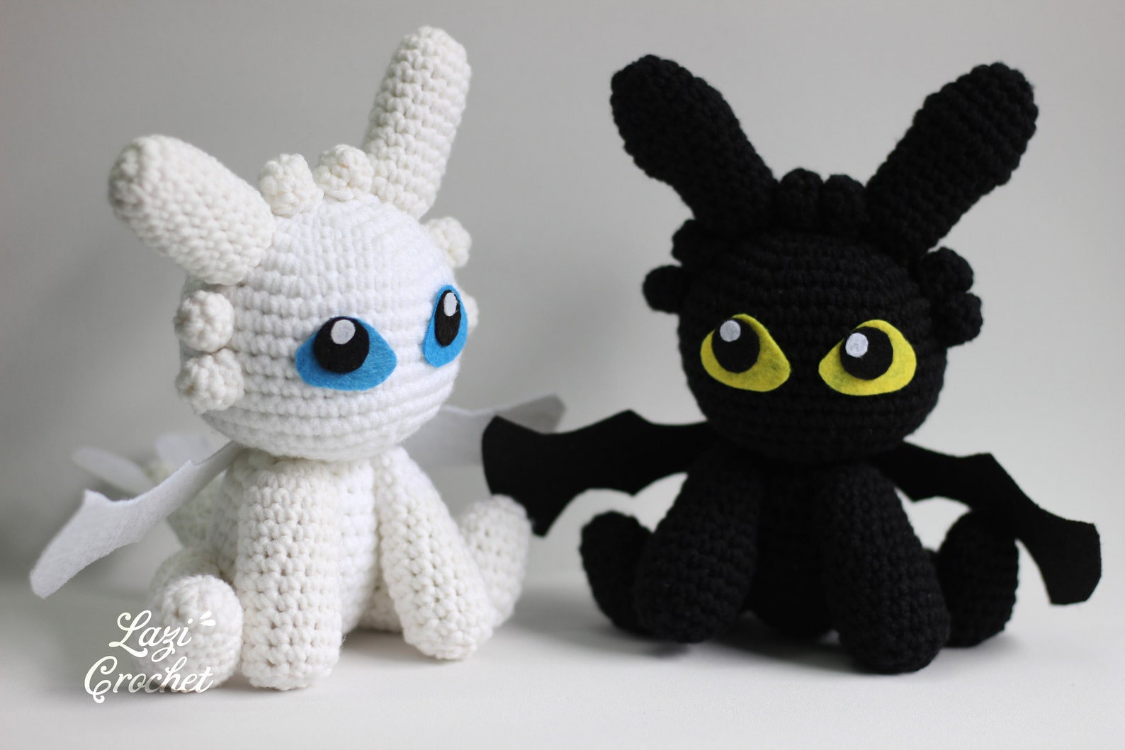 Night Fury Light Fury Toothless Amigurumi Crochet Pattern Etsy