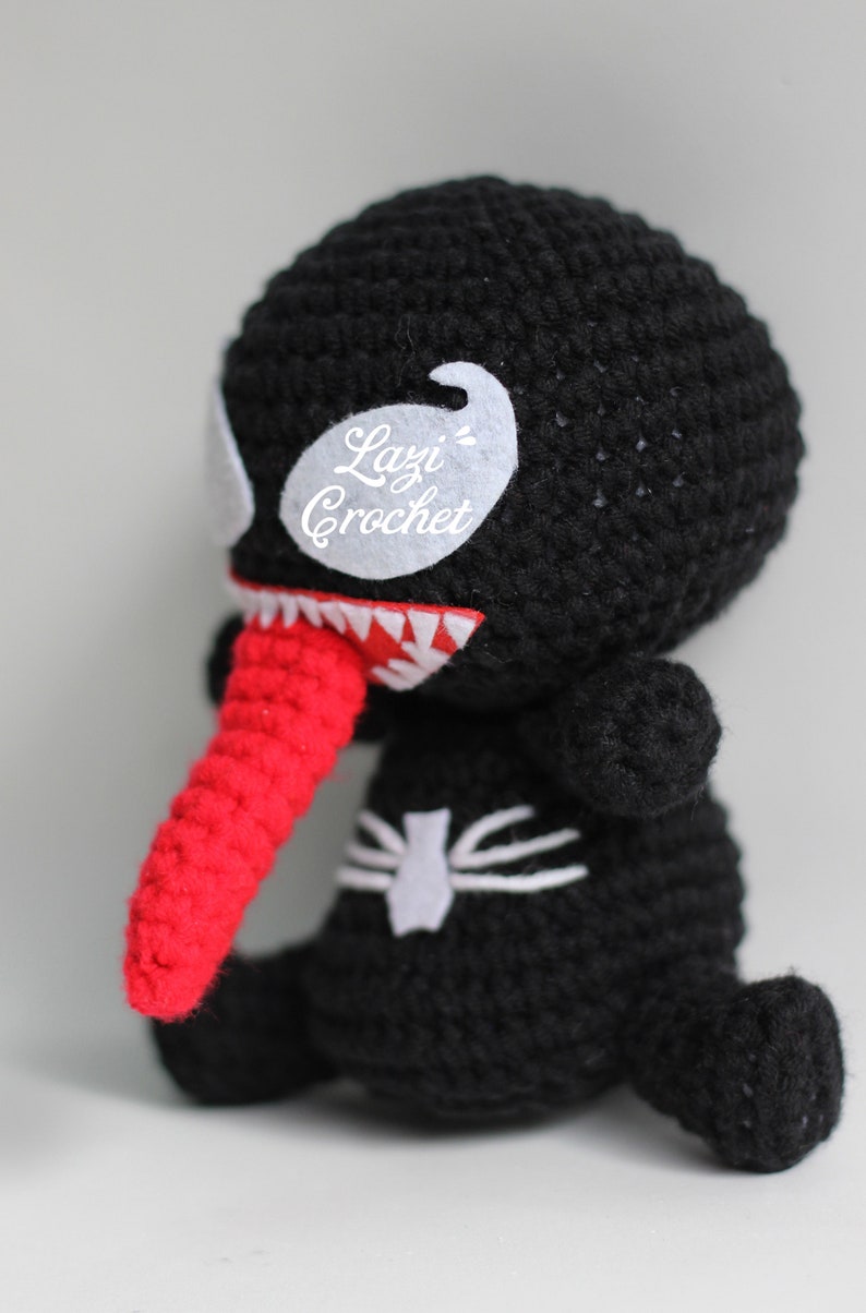 Venom Spider Chibi Amigurumi Crochet Pattern Tutorial Kawaii | Etsy