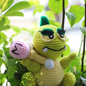 Muka Muka Paradise Dinosaur Amigurumi Crochet Knit Pattern Kawaii Toy Plush Knit Chart Doll Handmade designed by LaziCrochet