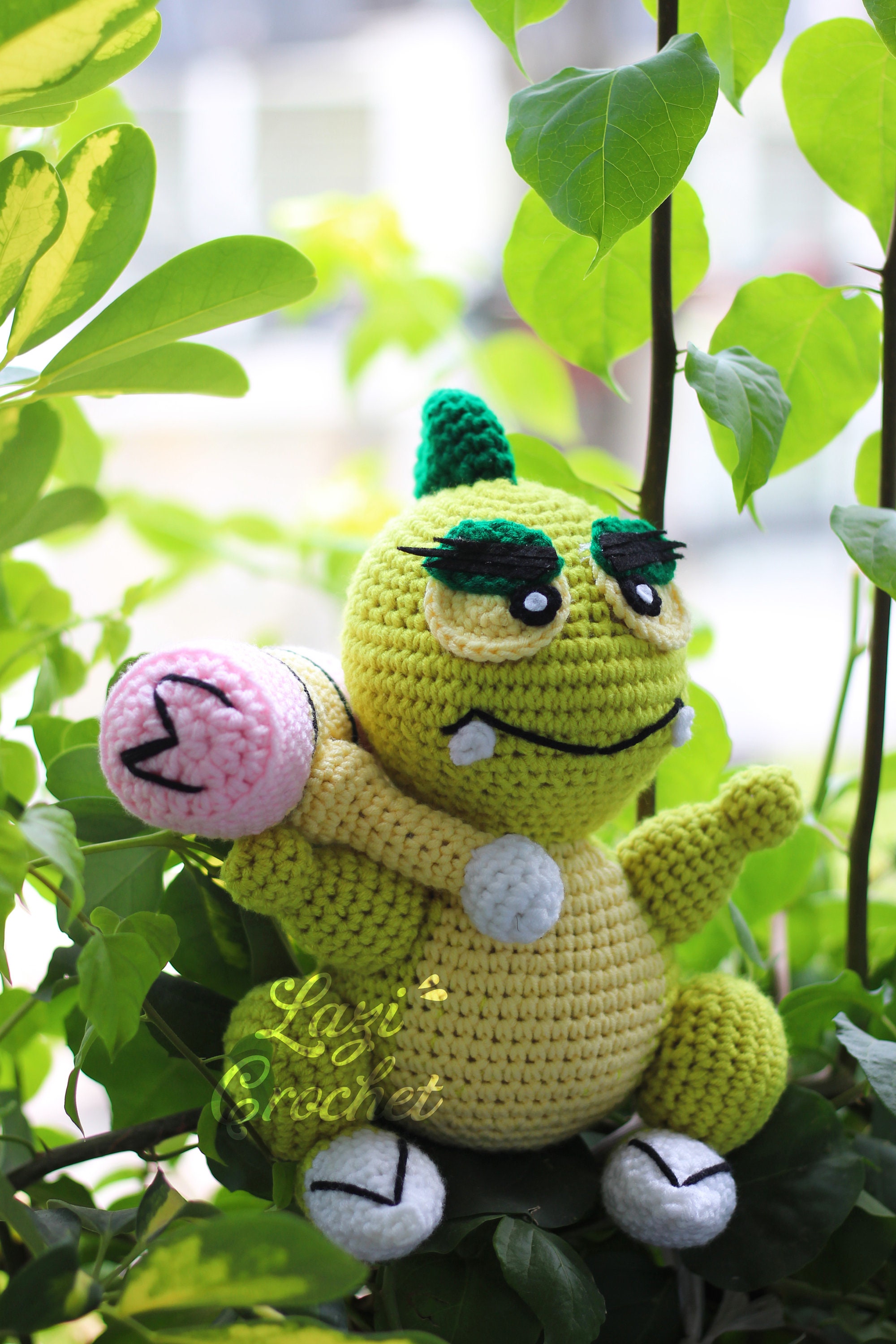 Muka Muka Paradise Dinosaur Amigurumi Crochet Knit Pattern Kawaii Toy Plush Knit Chart Doll Handmade designed by LaziCrochet