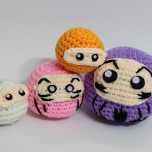 Daruma Amigurumi Crochet Pattern Tutorial Kawaii Toy Plush Knit Chart Japanese Collection Doll Handmade designed by Aoi Tran Lazi Crochet