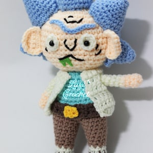 Mad Scientist Cute Chibi Amigurumi Crochet Pattern Tutorial Kawaii Toy Plush Knit Chart Doll Handmade by Lazi Crochet