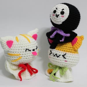 Teru Teru Bozu Amigurumi Crochet Pattern Tutorial Kawaii Toy Plush Knit Chart Japanese Collection book Doll Handmade designed by LaziCrochet
