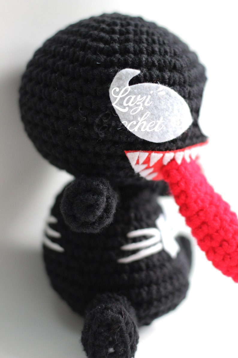 Venom Spider Chibi Amigurumi Crochet Pattern Tutorial Kawaii | Etsy