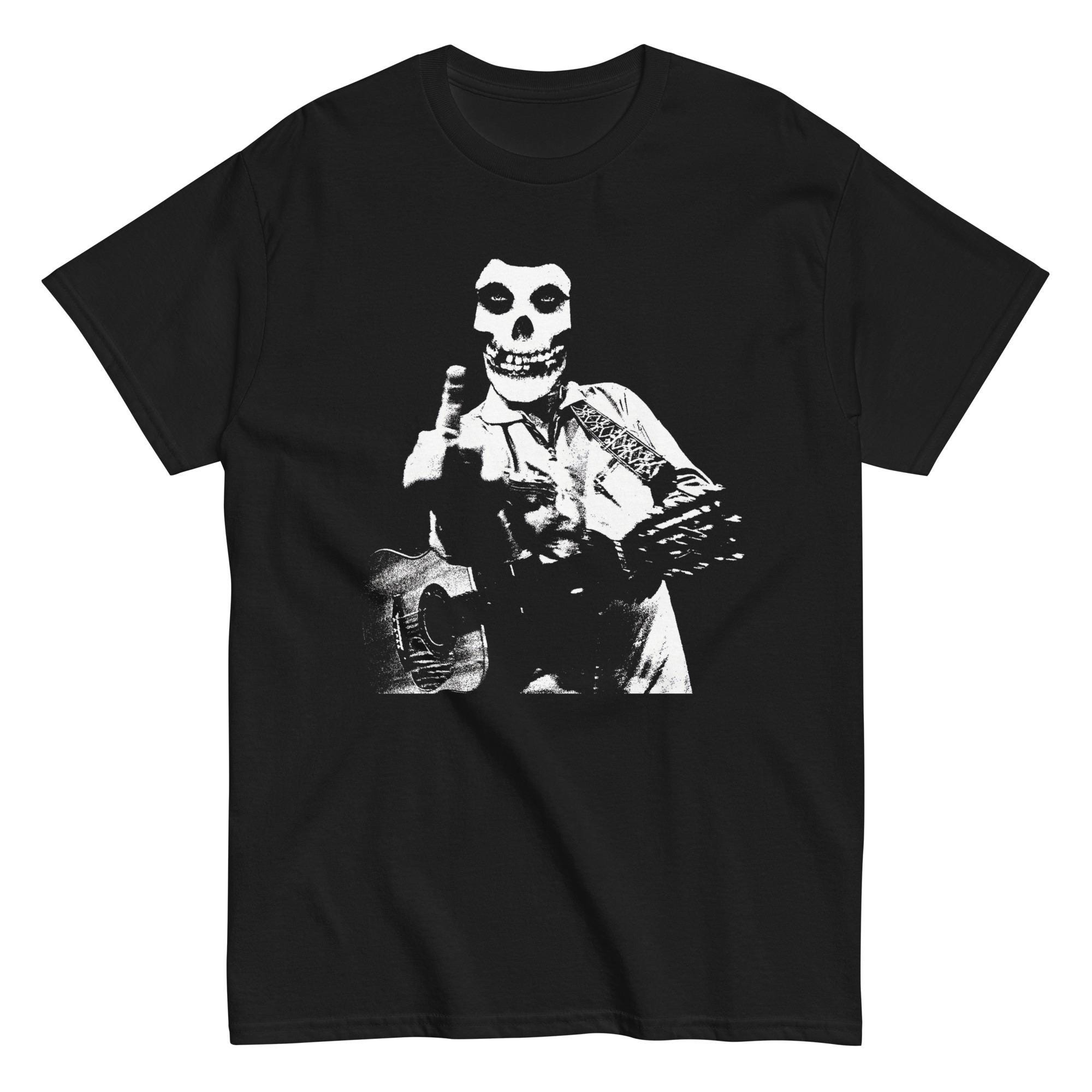 Johnny Cash Misfits T-shirt, Outlaw Punk Rock Skull Shirt