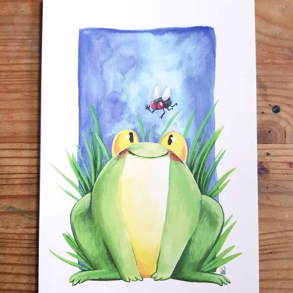 Frosch und Freund Postkarte