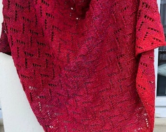 Strickanleitung, PDF, Dreieckstuch, Schultertuch, Anleitung, Pattern, gestrickt, Stola, Strickmuster, Schal, Wolle ,Phlippi-Tuch