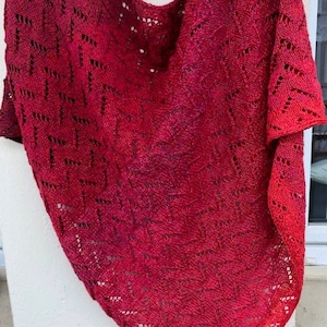 Knitting instructions, PDF, triangular scarf, shoulder scarf, instructions, pattern, knitted, stole, knitting pattern, scarf, wool, Phlippi scarf