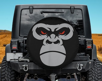 Angry Gorilla Spare Tire Cover: Universal Fit for Jeep, Truck, SUV