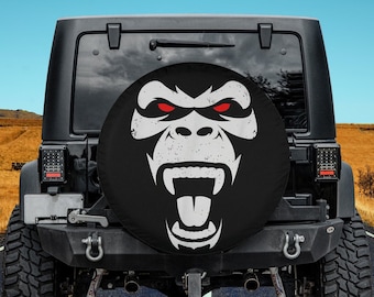 Angry Gorilla Spare Tire Cover: Universal Fit for Jeep, SUV, RV (27-34 inch)
