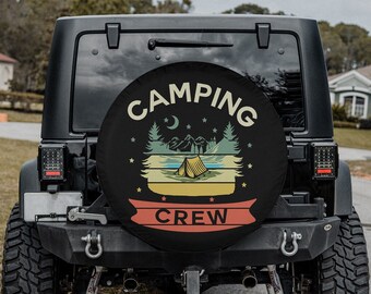 Camping Crew Spare Tire Cover: Personalized Camper Gift