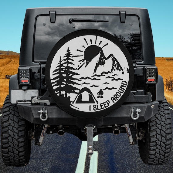 28-29” Black Spare Tire Cover For Jeep, Trailer, RV, Camper – Universal 210D Oxford Fabric