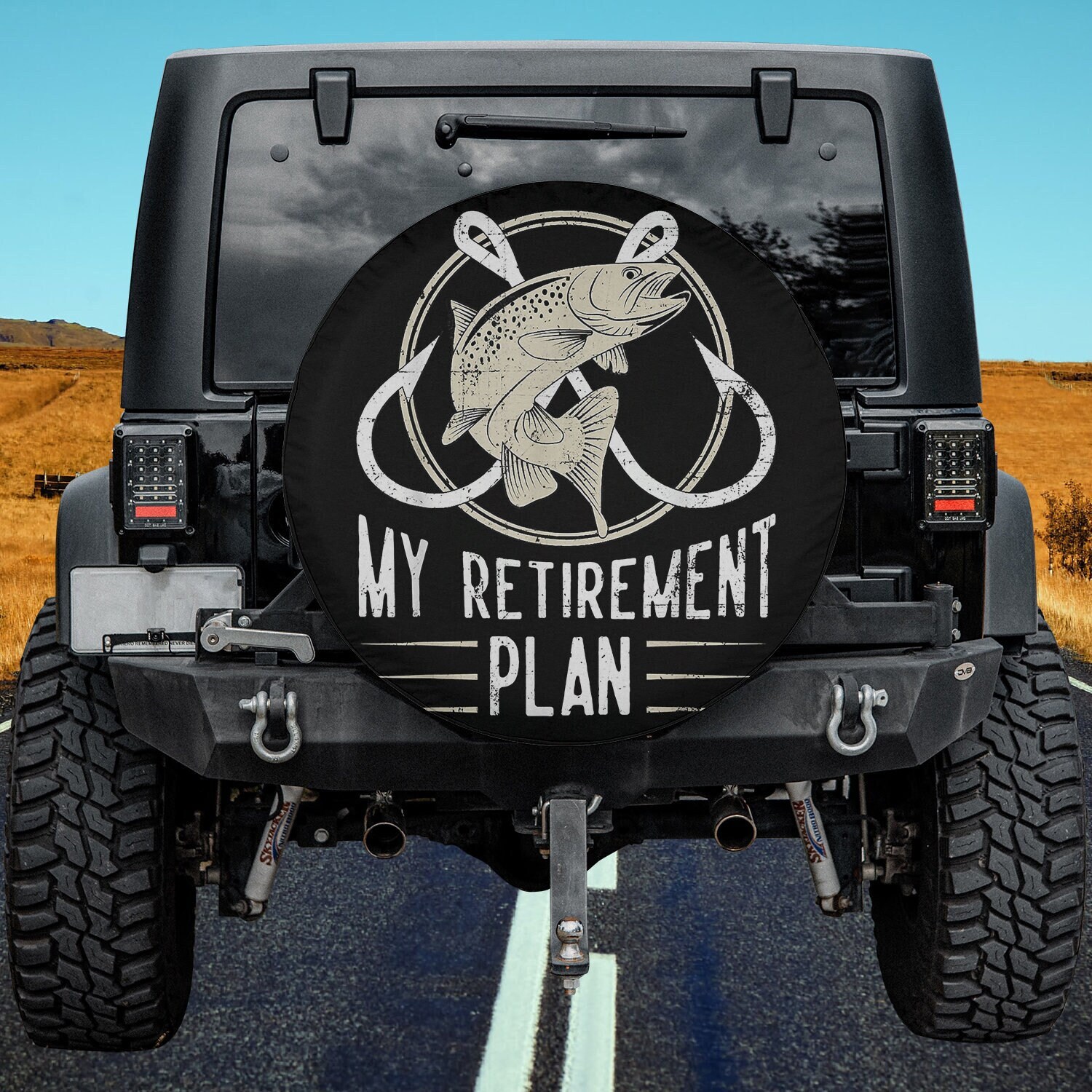 Life At The Beach Spare Tire Cover - Dust-Proof Wheel Protection For Trailers, RVs & SUVs (17 Inch)