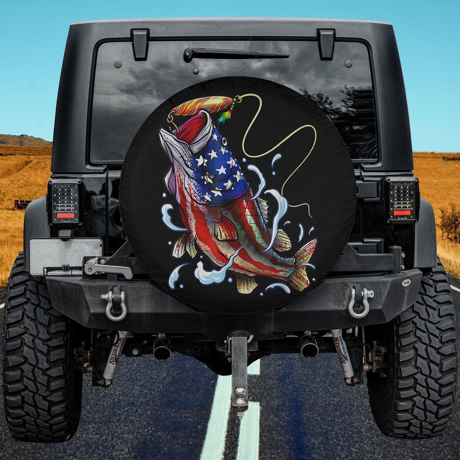 American Flag Tire Cover Etsy